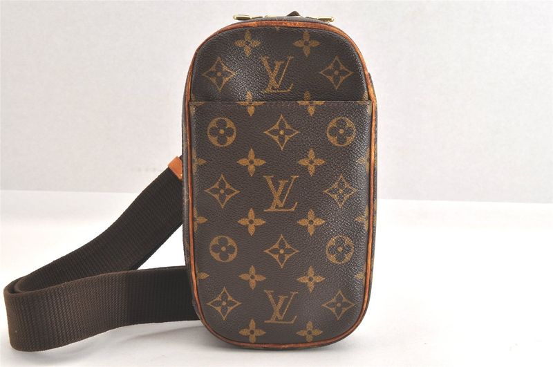 Louis Vuitton Monogram Pochette Gange Waist Body Bag M51870 LV 2738n