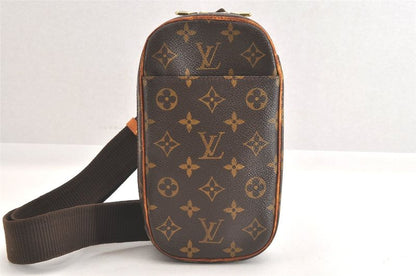 Louis Vuitton Monogram Pochette Gange Waist Body Bag M51870 LV 2738n