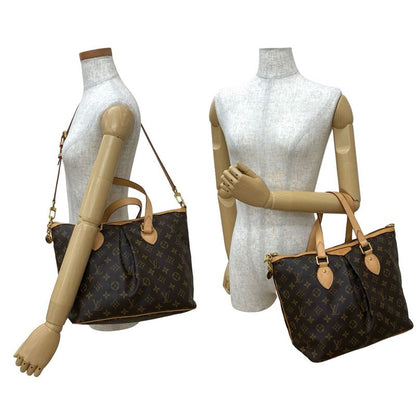 Louis Vuitton Palermo PM Monogram Leather 2-Way Handbag Shoulder Bag Brown 34145