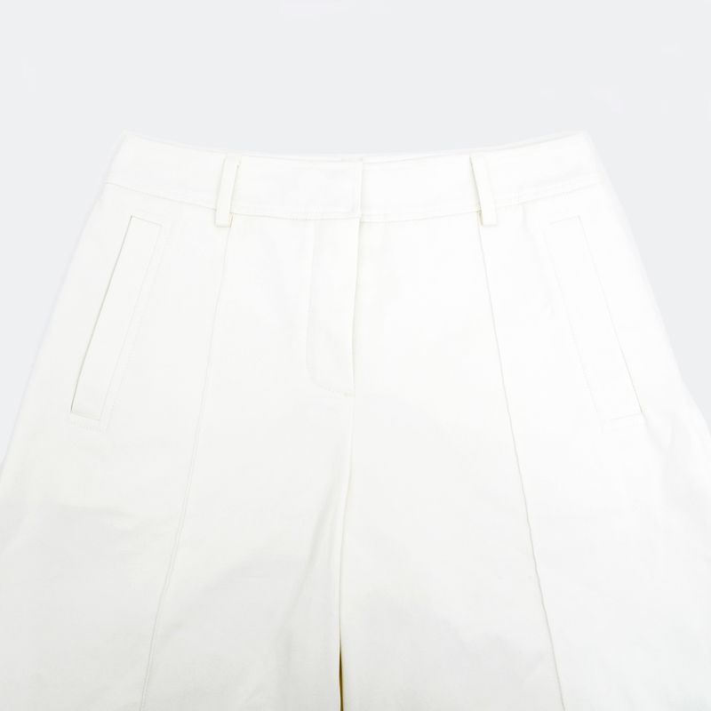 Hermes Pants White Size 38 Cotton Polyurethane Women's Apparel Women's