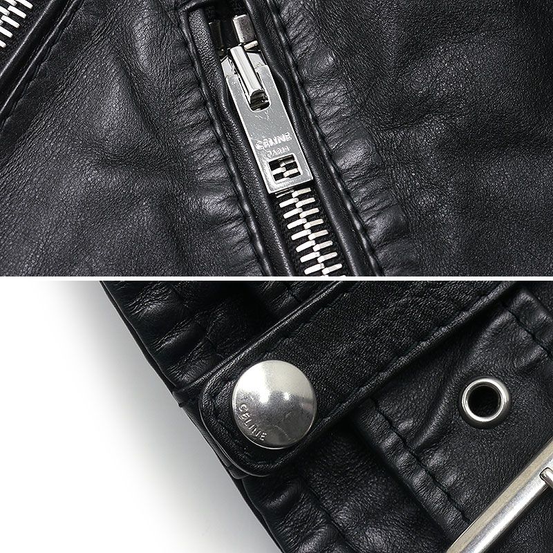 Celine Classic Biker Leather Riders Jacket 2e058297d 46