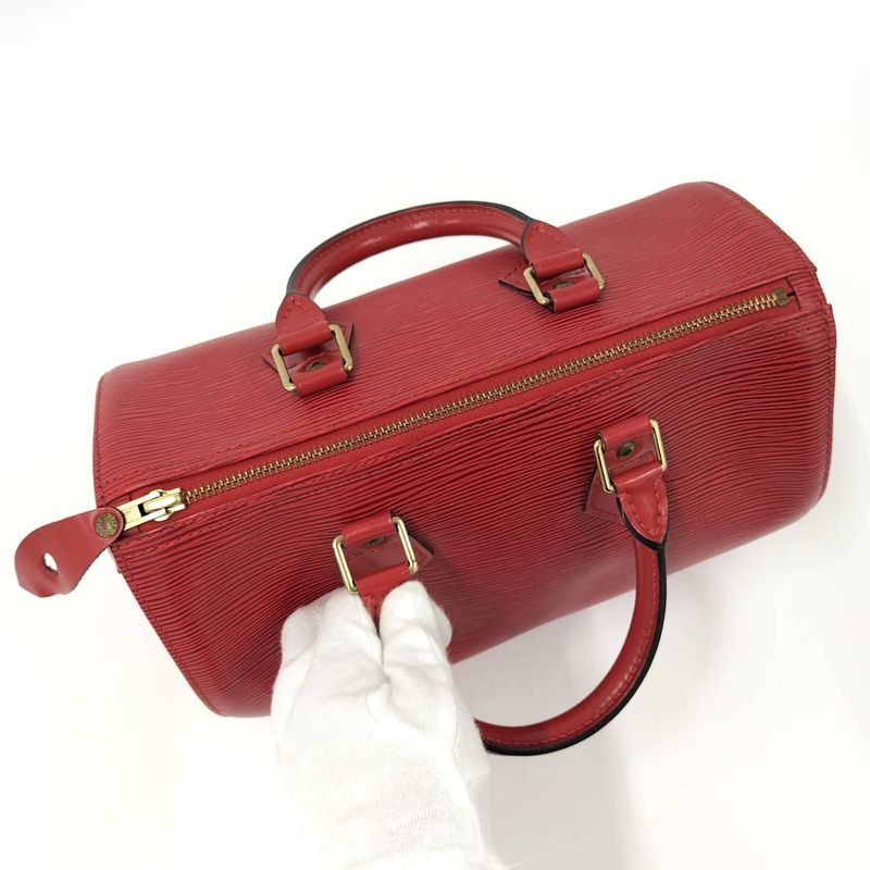 Louis Vuitton Speedy 25 Mini Boston Bag Epi Leather Castilian Red M43017