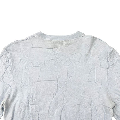 Em0157 Hermes Embossed Design Short Sleeve Knit Shirt Size L