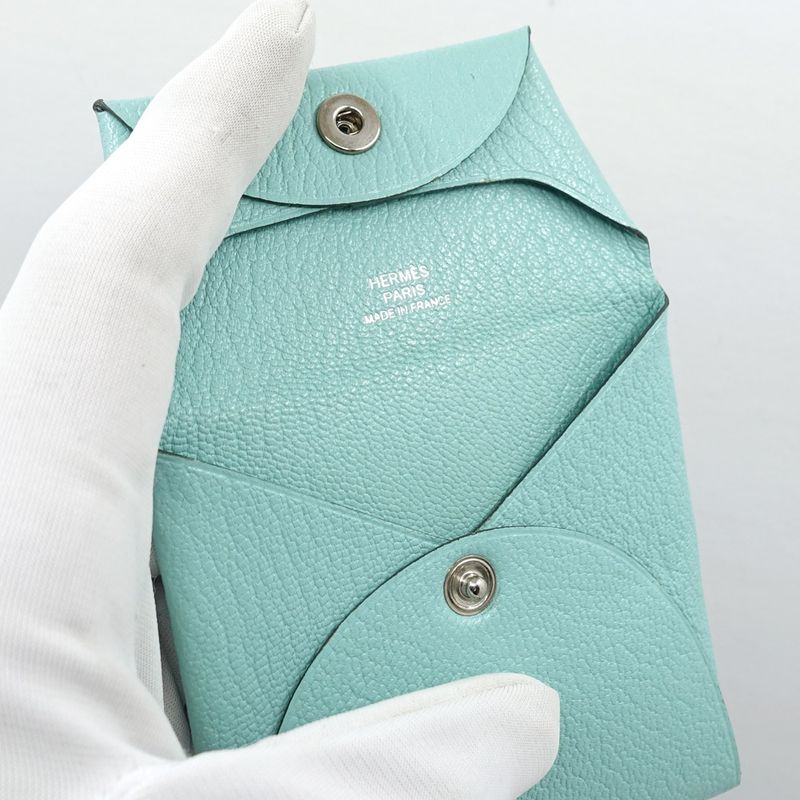 Hermes Bastia GM Coin Case A Stamp Manufactured In 2017 Chevre Aqua