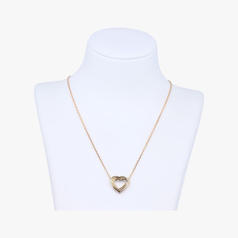 Cartier Trinity Heart Gold And White Togo Old And Rose Gold Au750 B7061100