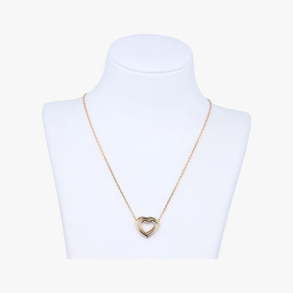 Cartier Trinity Heart Gold And White Togo Old And Rose Gold Au750 B7061100
