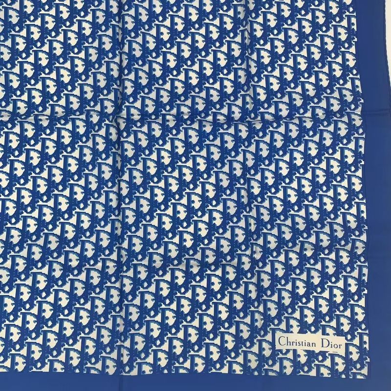 Christian DIOR Scarf Silk Trotter Blue