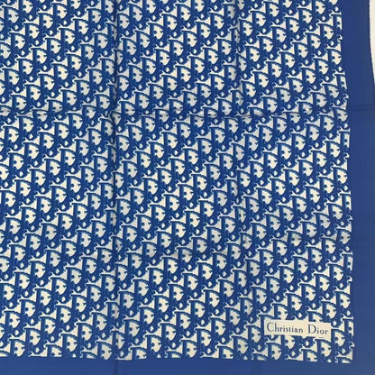Christian DIOR Scarf Silk Trotter Blue