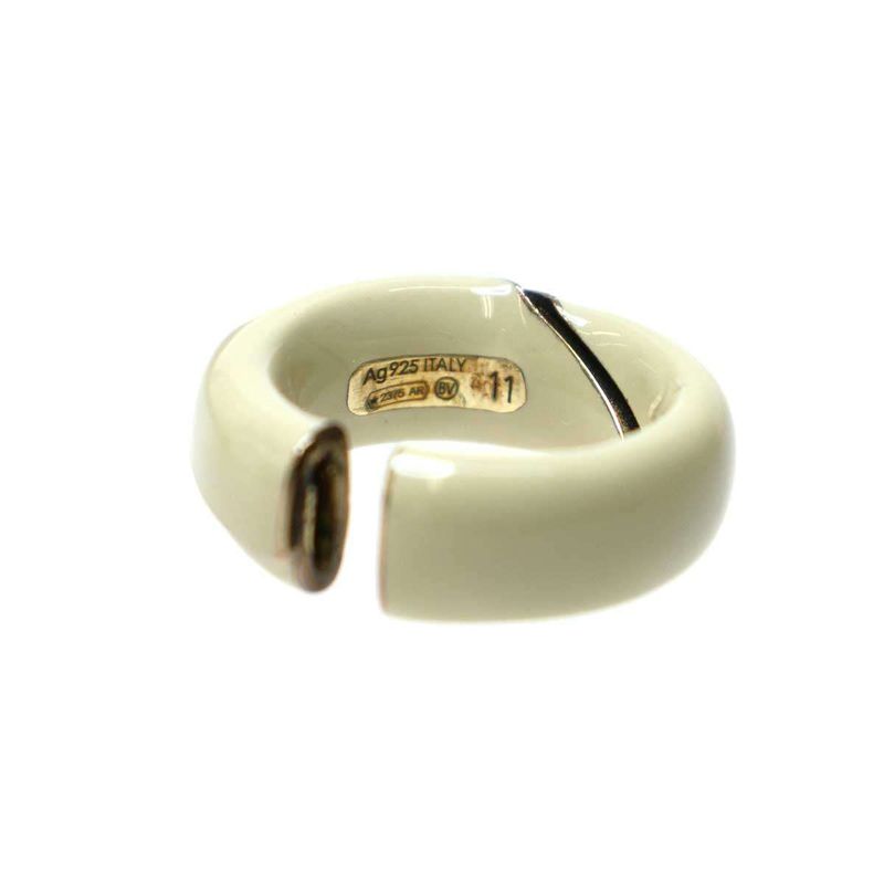 Bottega Veneta Fold Ring Ivory Type 11