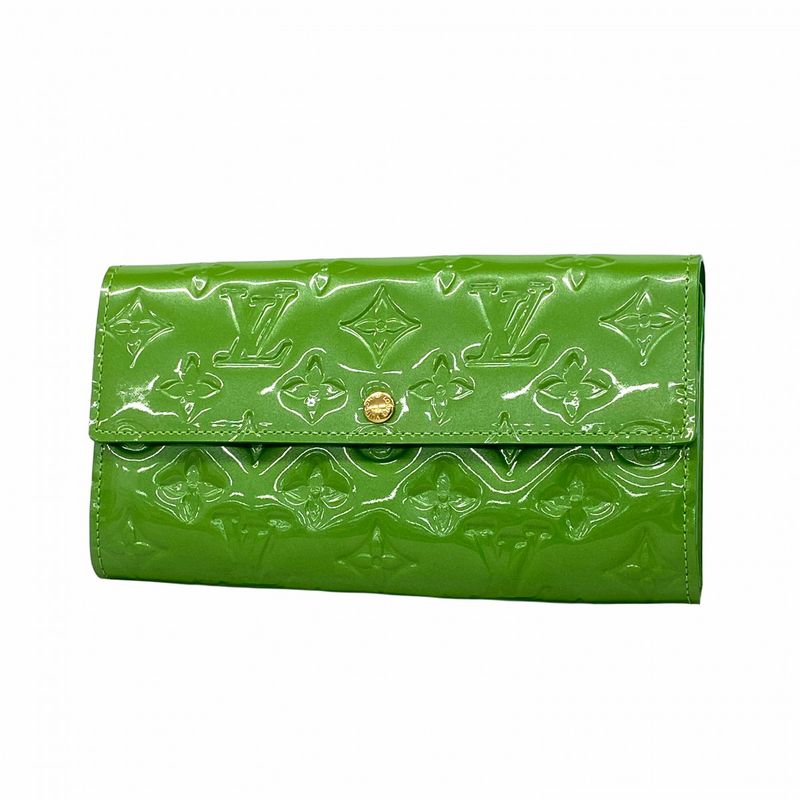Louis Vuitton Vernis Portefeuille Sarah M93635 Vert Toninic Cles Dies
