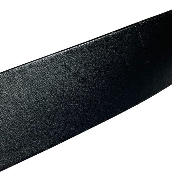 Gucci Interlocking 368186 Black Silver Hardware Branded Accessories Belt Men's