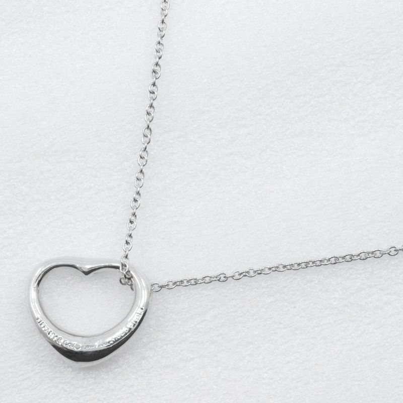 Tiffany & Co Open Heart Elsa Peretti 925 Silver Ladies 2.9g Necklace