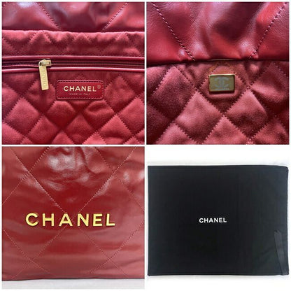 Chanel Drawstring Handbag Red Chanel 22 As3260 Excellent Condition