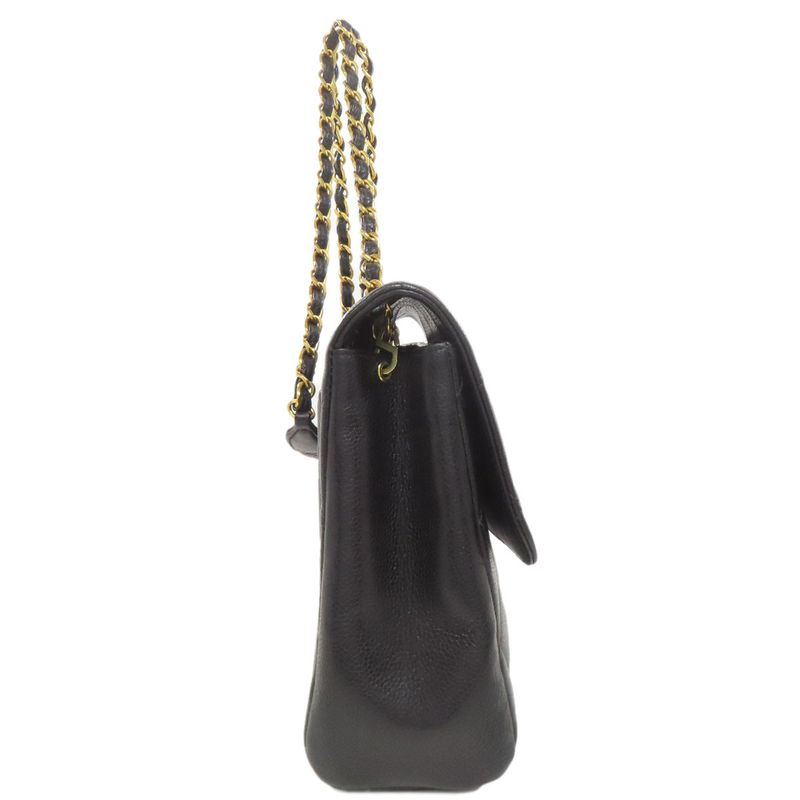 Chanel Matelasse Coco Mark Gold Hardware Shoulder Bag Grained Calfskin Women