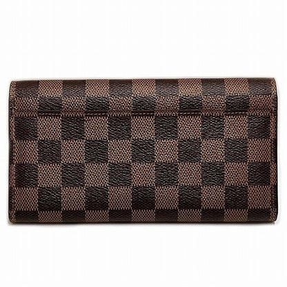 Louis Vuitton Damier Portefeuille Sarah N63209 Long Wallet Bifold Wallet Unisex