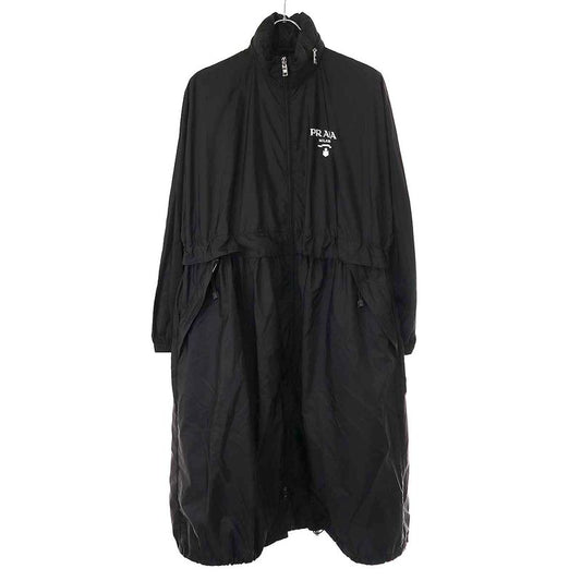 Prada 23aw Re-Nylon Nylon Hooded Raincoat 292113 S231 1wq9 Black 36s