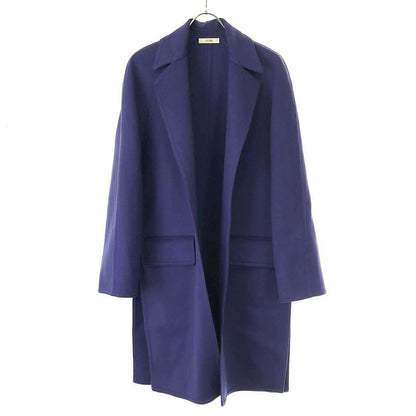 Celine by Phoebe Philo Wool Cashmere Side Slit Coat 2 8m56 5955 Navy 36