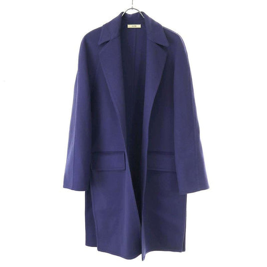 Celine by Phoebe Philo Wool Cashmere Side Slit Coat 2 8m56 5955 Navy 36