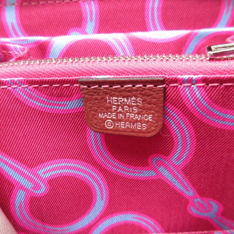 Hermes Azap Compact Silk Quin Stamped B (2023) Evercolor Silk Rouge Ash Coin