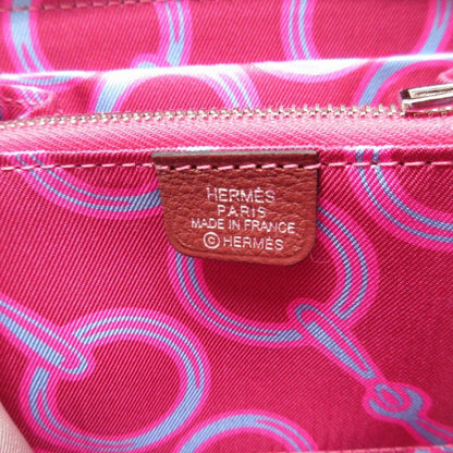 Hermes Azap Compact Silk Quin Stamped B (2023) Evercolor Silk Rouge Ash Coin
