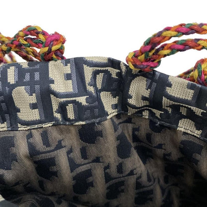 Dior/christian Dior Tote Bag - Pink X Navy X Multi Dior Oblique Embroidery/mesh