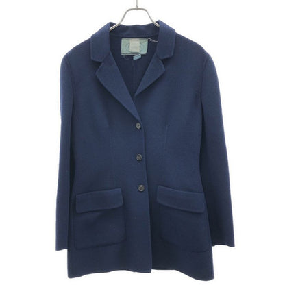Prada 1990's Wool Cashmere Double Face Jacket Blue 42