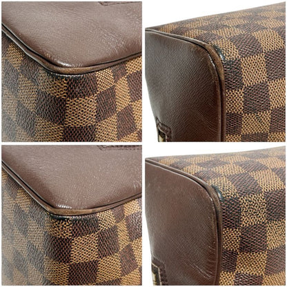 Louis Vuitton Brera Mini Handbag Brea Damier Leather Ebène Brown Top Handle Bag
