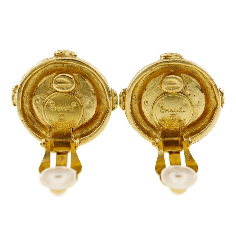 Chanel Coco Mark Vintage Gold Plated Ladies 20.7g Earring