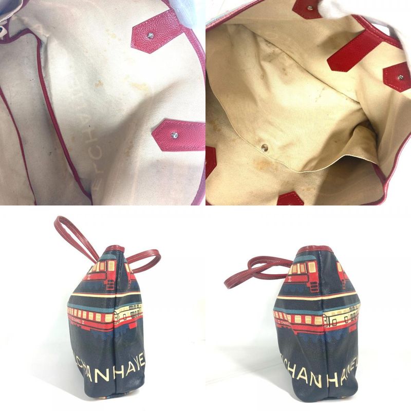 Chanel Central Station Tote Bag Pvc/leather Red