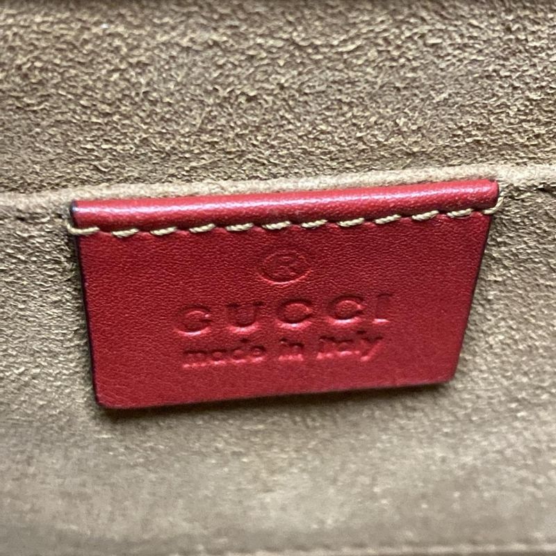 Gucci Shoulder Bag Padlock GG Small 409487 Dark Brown X Red X Multi Chain