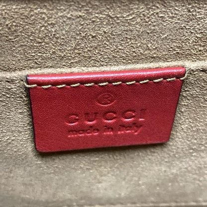 Gucci Shoulder Bag Padlock GG Small 409487 Dark Brown X Red X Multi Chain