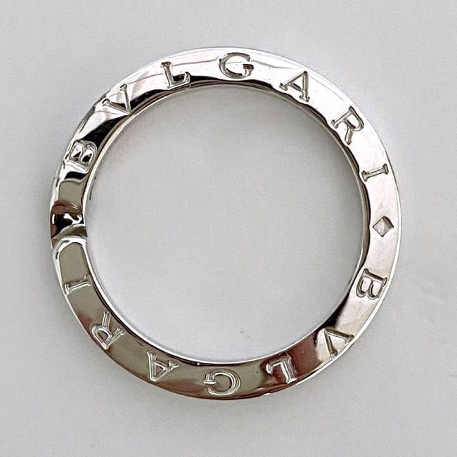 Bulgari Key Ring Silver Logomania Polished Ag 925