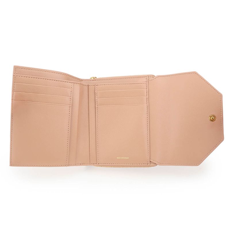 Balenciaga Bifold Wallet Envelope Beige