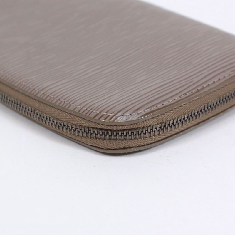 Louis Vuitton Agenda Geod Epi Lilac Leather Brown Wallet Silver M6387b