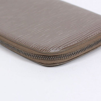 Louis Vuitton Agenda Geod Epi Lilac Leather Brown Wallet Silver M6387b