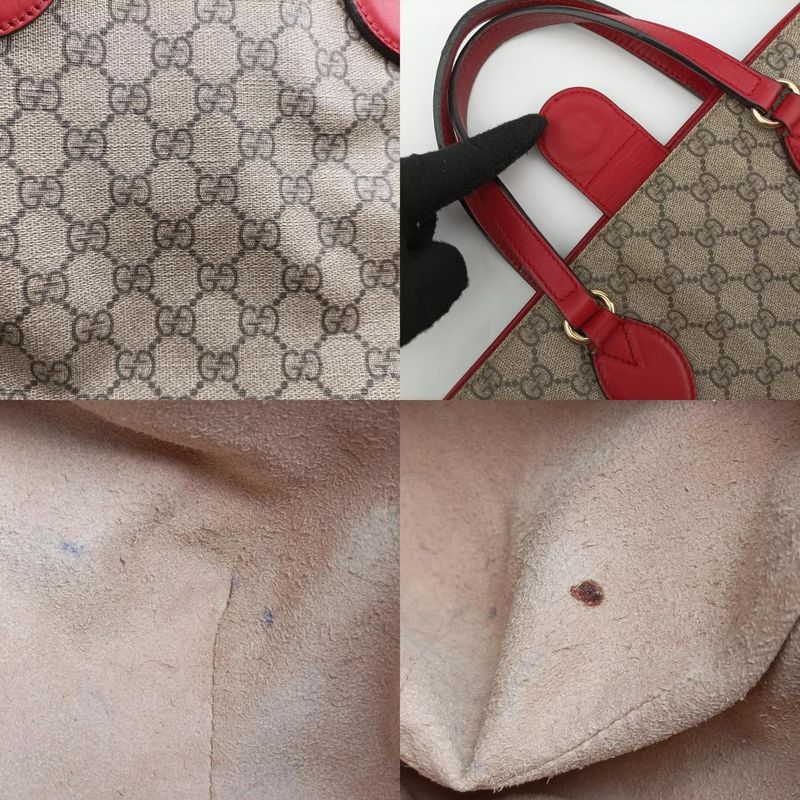 Guccigg Supreme Beige Red And Multicolor PVC Coated Canvas 453705 G020867460