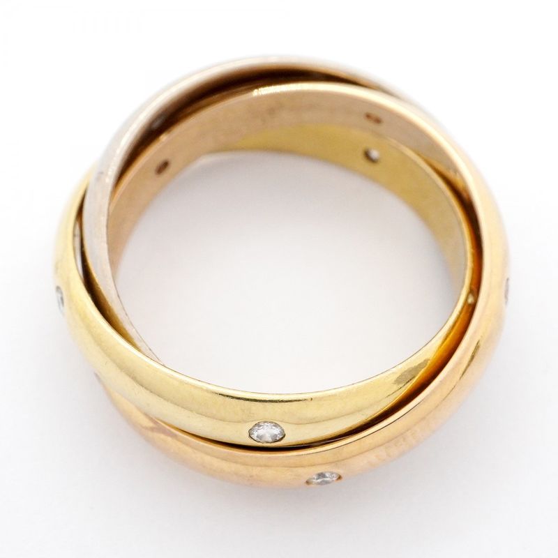 Cartier Ring Trinity 18K Yellow Gold Yellow Gold 18K White Gold White Togo Old