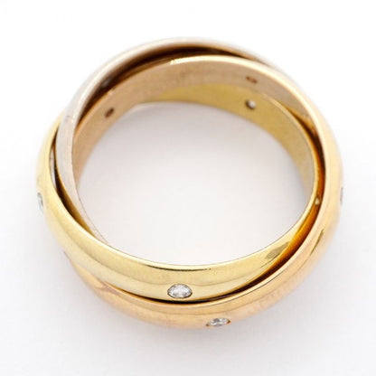 Cartier Ring Trinity 18K Yellow Gold Yellow Gold 18K White Gold White Togo Old