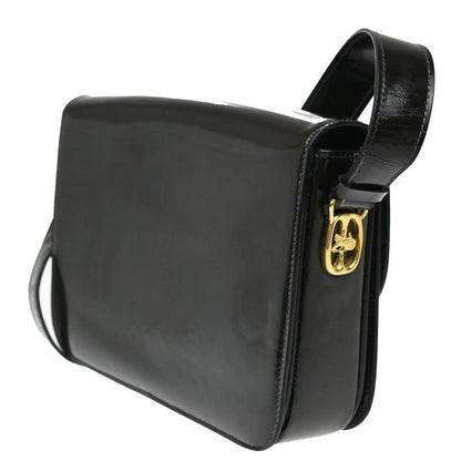 Celine Carriage Motif Shoulder Bag Enamel Navy 31ka940