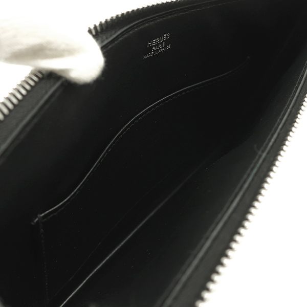 Hermes Handbag Cadenas Bag Tadelaqt Black Silver Hardware Unused Black U Mark