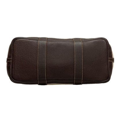 Hermes Garden Party TPM Ivory And Dark Brown Leather