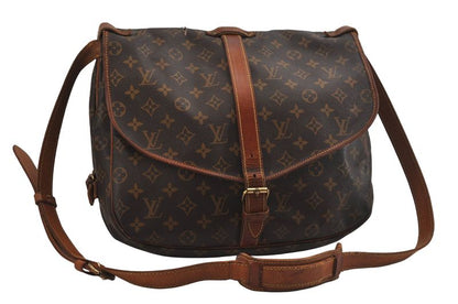 Louis Vuitton Monogram Saumur 35 Shoulder Cross Bag M42254 LV 5882m