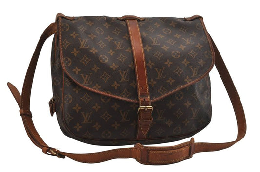 Louis Vuitton Monogram Saumur 35 Shoulder Cross Bag M42254 LV 5882m