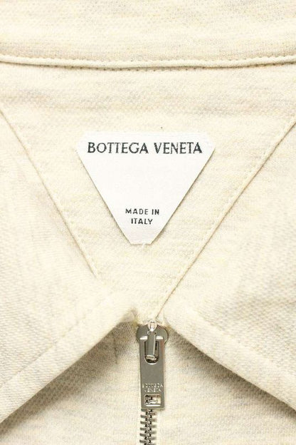 Bottega Veneta 834340 V5oa0 Double Cotton Melange Half Zip Short Sleeve Polo