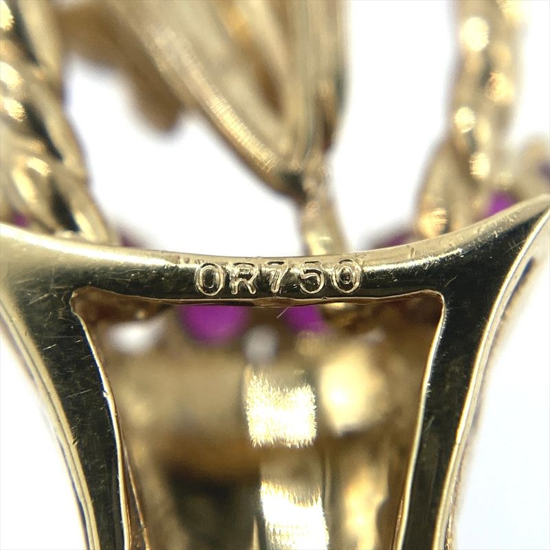 Dior Tin Lantern Necklace With Diamonds 18K Yellow Gold 71g Yellow Gold Ruby