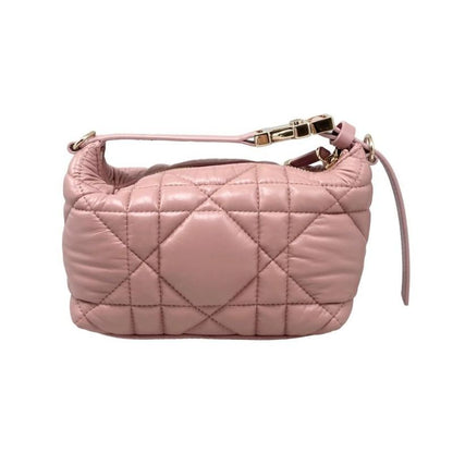 Christian Dior Handbag Nomad Pouch Small S5553omig Pink Gold Hardware Christian