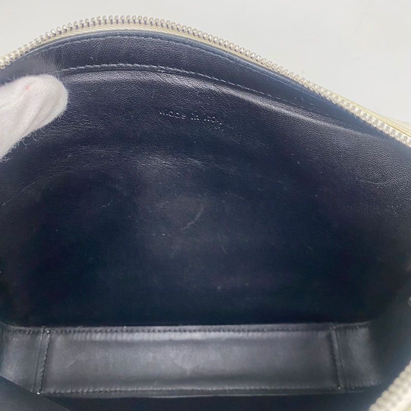 Celine Clutch Bag Second Bag Black And Ivory Leather