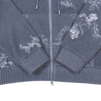 20aw Louis Vuitton Flower Embroidery Wool Zip Up Hoodie Jacket Outerwear Dark