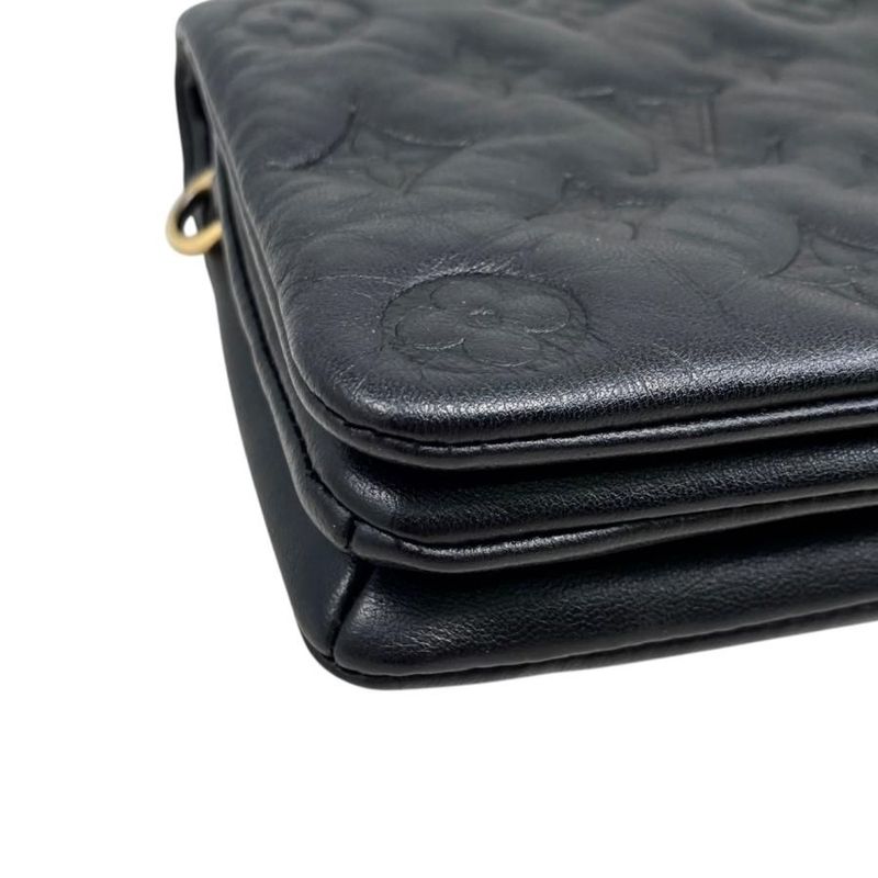 Louis Vuitton Pochette Couss in M82116 Monogram Pattern Lamb Leather Noir Black