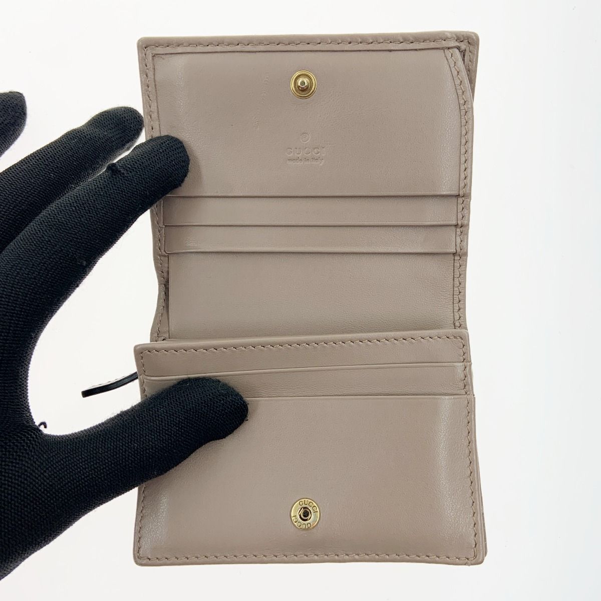 Gucci Ggmarmont Coin & Billfold Card Case Bifold Short Wallet 466492 Light